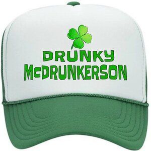 St. Patricks Day Drunky McDrunkerson Lucky Foam Trucker Mesh Snapback Cap Hat